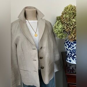 L.L. BEAN Linen Blazer, size 14 petite